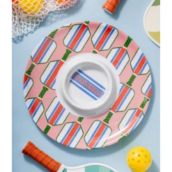 Online Godinger Pickle Ball Melamine Chip-n-Dip