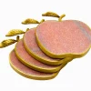 Hot Godinger Pink Marble Apple Coaster Set