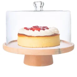 Hot Godinger Pink Marble Footed Cake Stand With Dome