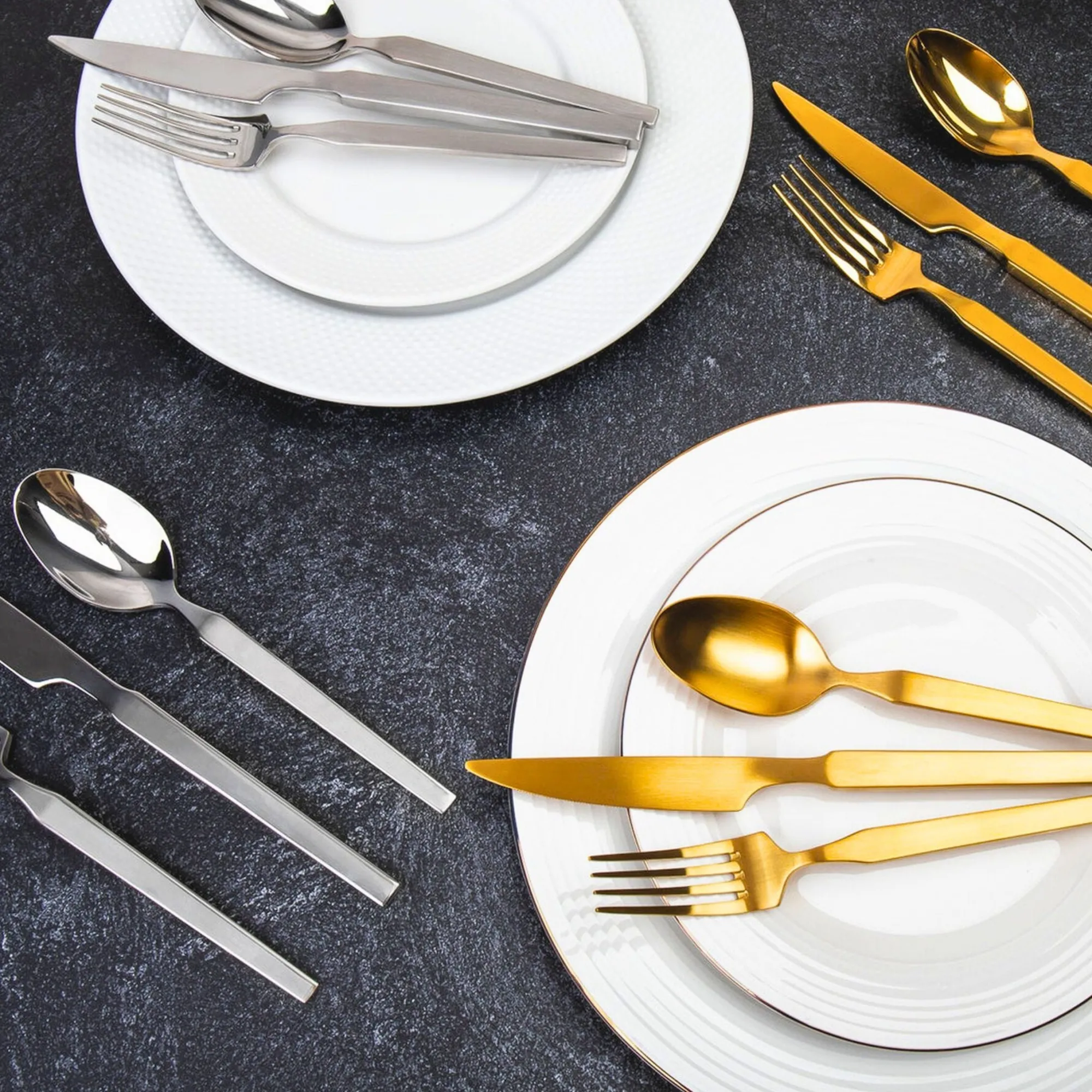 New Godinger Podium Satin 18/10 Stainless Steel 20 Piece Flatware Set, Service For 4