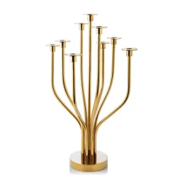 Godinger Radiant Tree 9 Light Mirrored Gold Candelabra