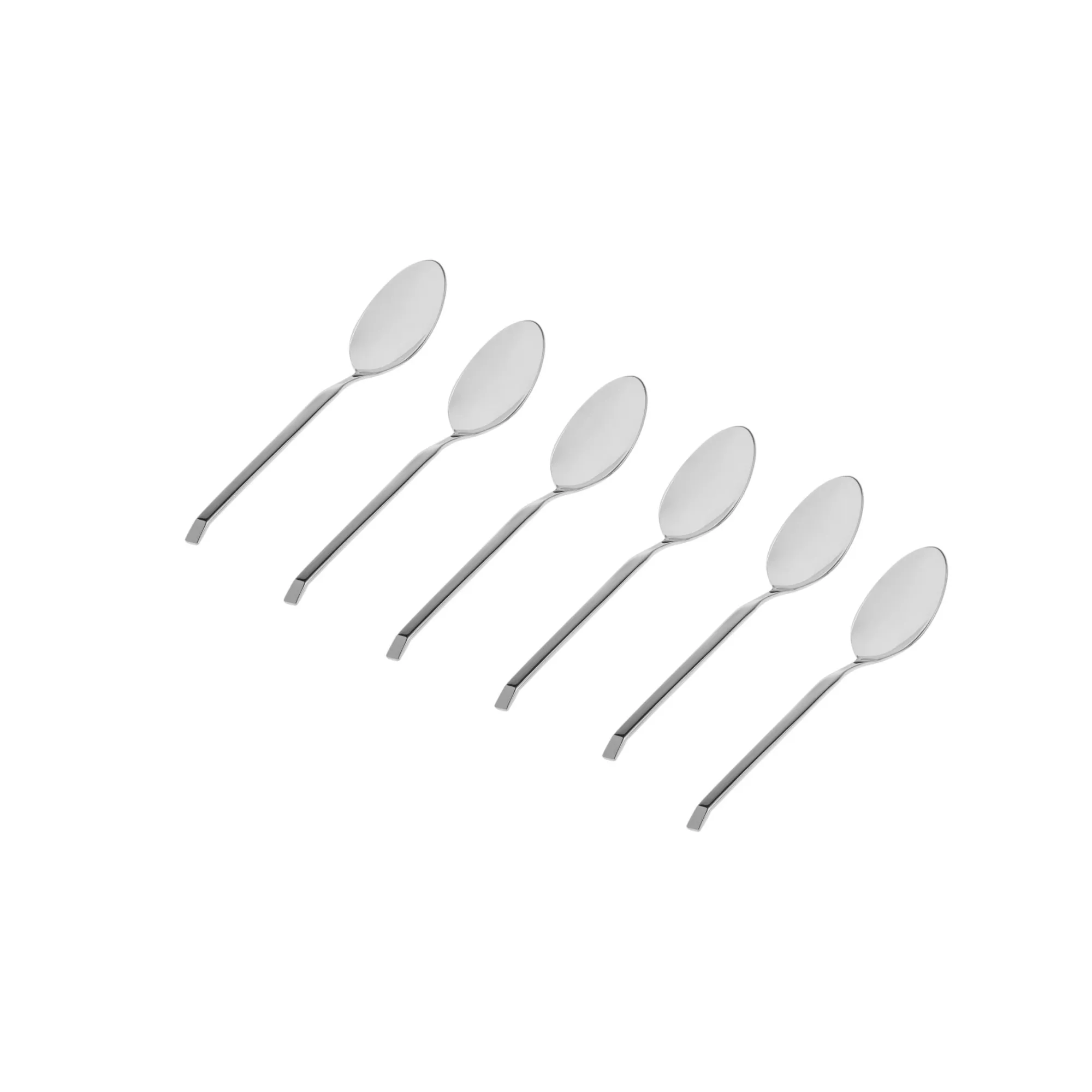 Godinger Ramp Mirrored 18/0 Stainless Steel Teaspoon, Set of 6