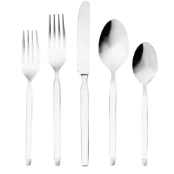 Hot Godinger Ramp Satin 18/0 Stainless Steel 20 Piece Flatware Set, Service For 4