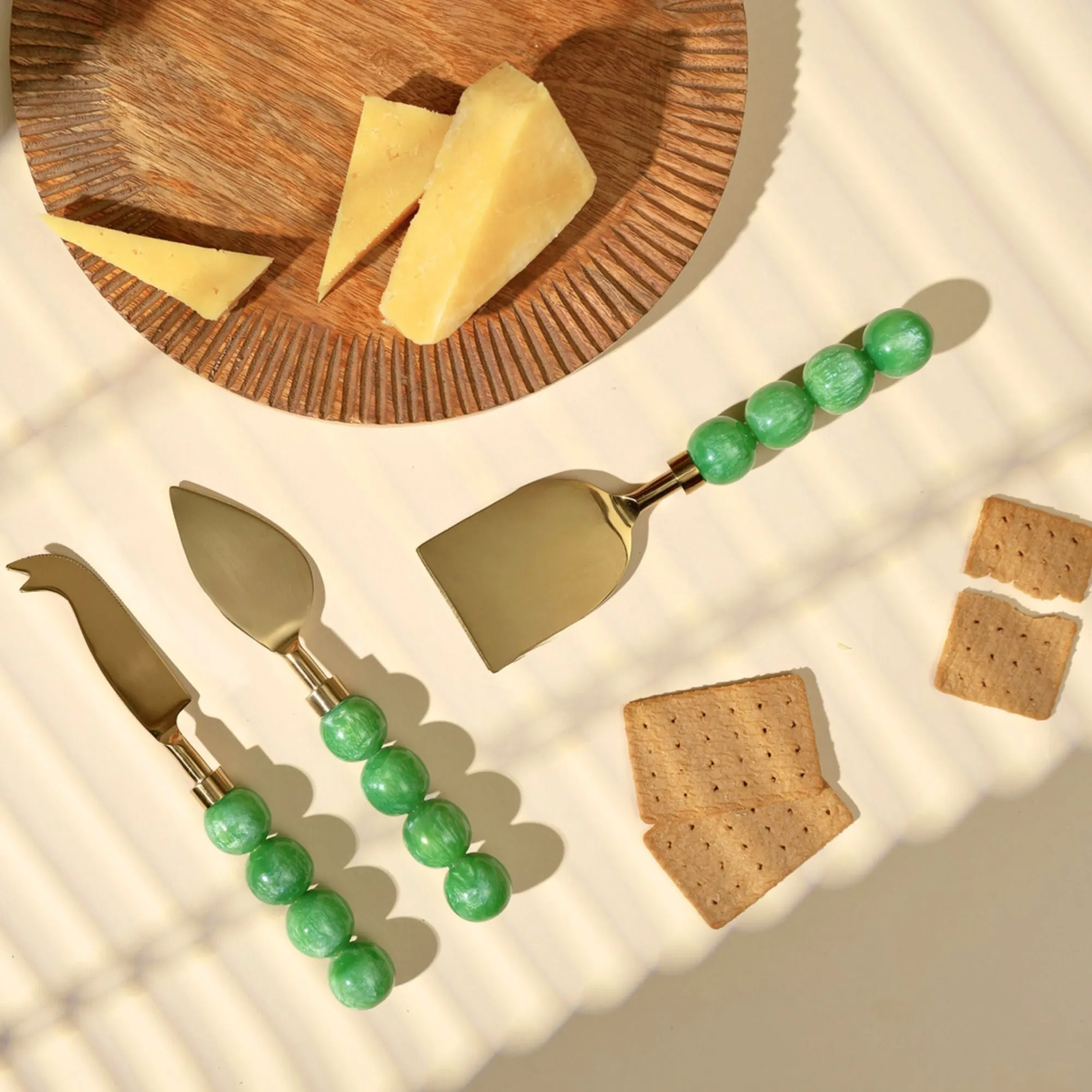 Hot Godinger Rathlin Green 3 Piece Cheese Tool Set
