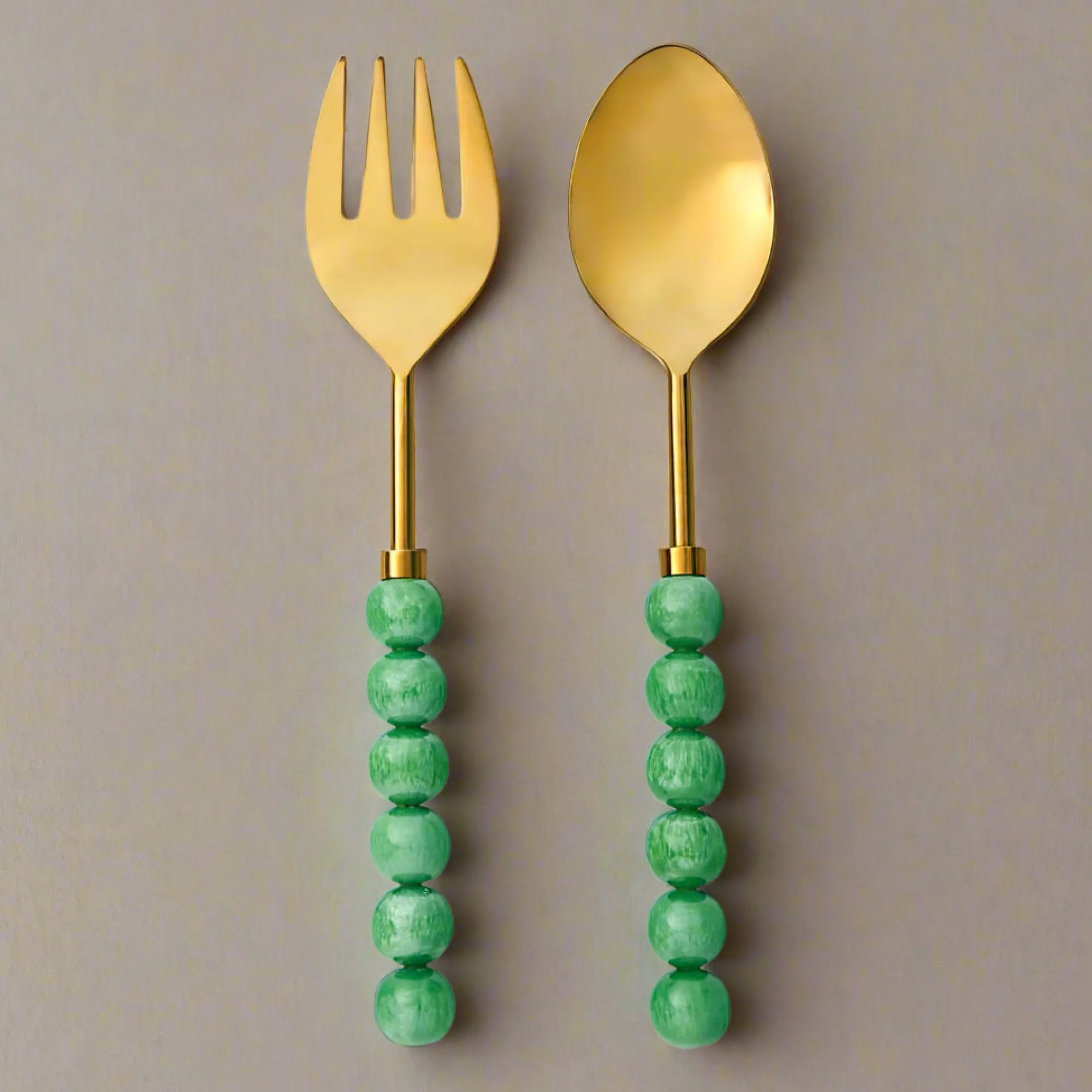 New Godinger Rathlin Green Salad Server Set
