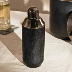 New Godinger Raven Matte Black Double Walled Cocktail Shaker