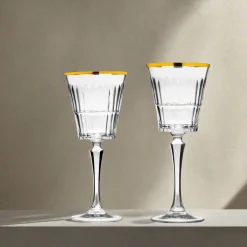 Discount Godinger Regent Crystal Gold Rim White Wine. Set of 4