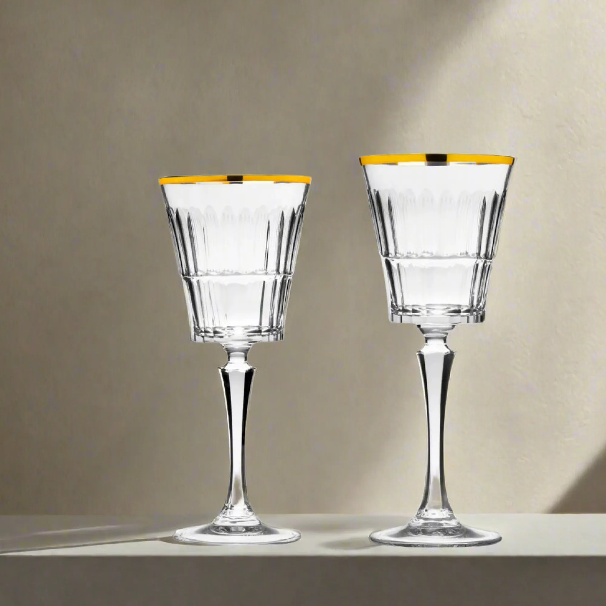 Discount Godinger Regent Crystal Gold Rim White Wine. Set of 4