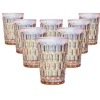 Best Godinger Rex Pink Iridescent Highball Set of 8