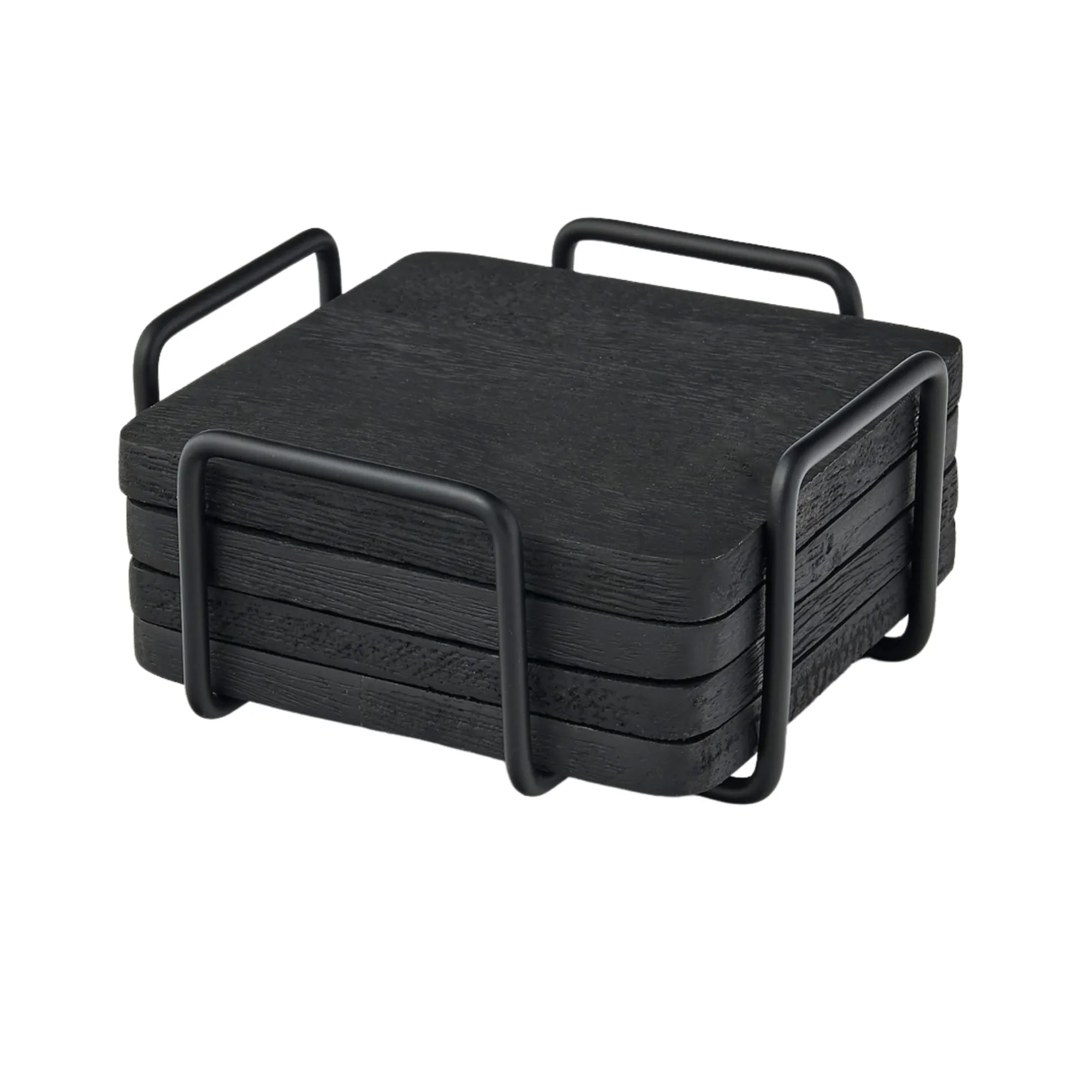 Outlet Godinger Ridgewood Black Coaster Set with Stand