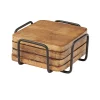 Online Godinger Ridgewood Natural Coaster Set with Stand