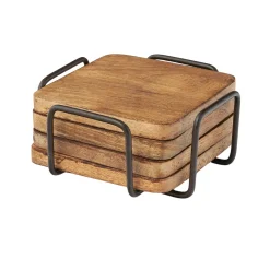 Online Godinger Ridgewood Natural Coaster Set with Stand