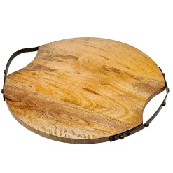 Hot Godinger Ridgewood Natural Large Serving Tray