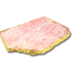 Hot Godinger Rose Quartz Gold Edge Serving Board