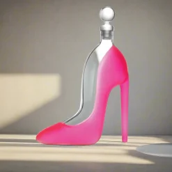 New Godinger Runway Pink High Heel Decanter