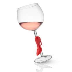Hot Godinger Runway Red High Heel Goblet