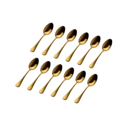 Sale Godinger Salem Matte Gold 18/0 Stainless Steel Teaspoon, Set of 12