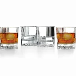 Godinger Scatola Double Old Fashion Glass, Set of 4