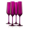 New Godinger Sheer Amethyst Flute, Set of 4