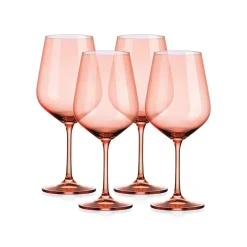 Online Godinger Sheer Coral Red Wine Glass, Set of 4