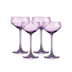 Best Godinger Sheer Lilac Champagne Coupe, Set of 4