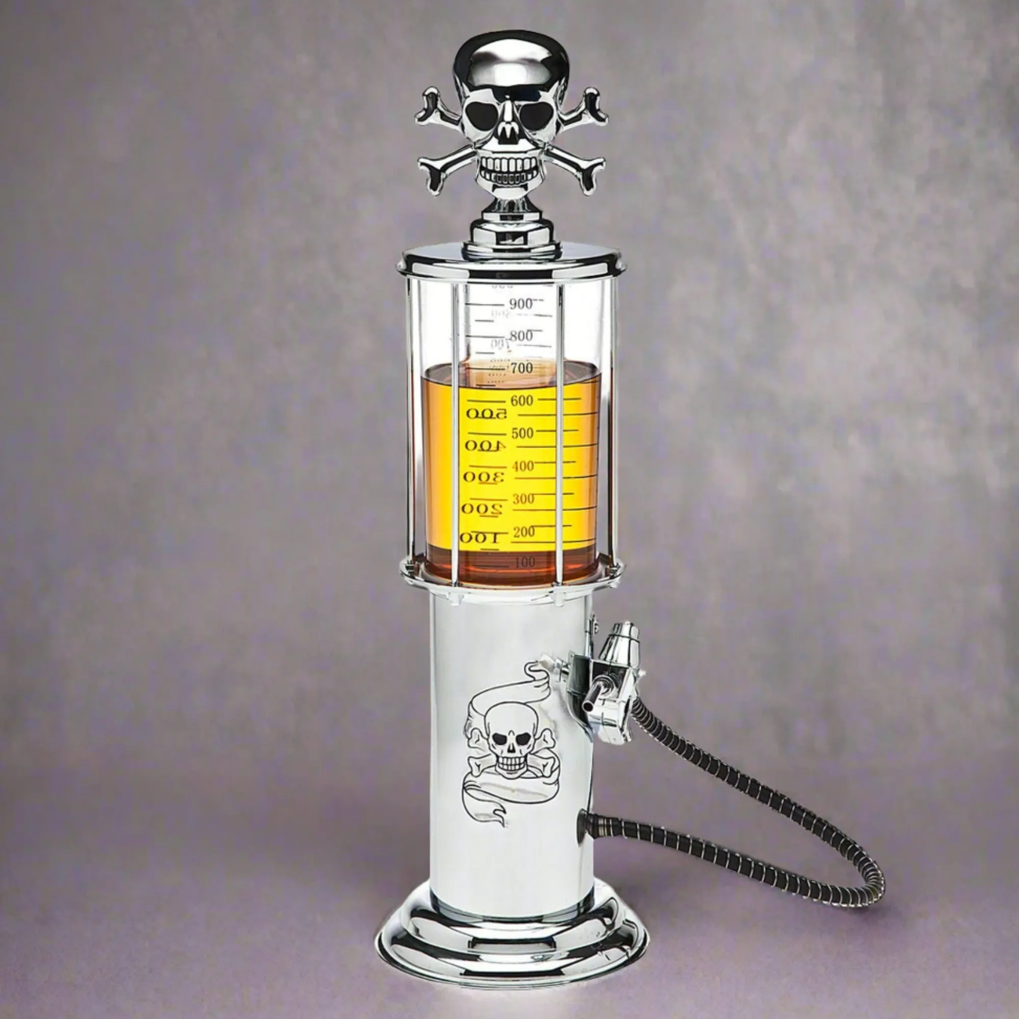 Clearance Godinger Skull Gas Pump Liquor Dispenser