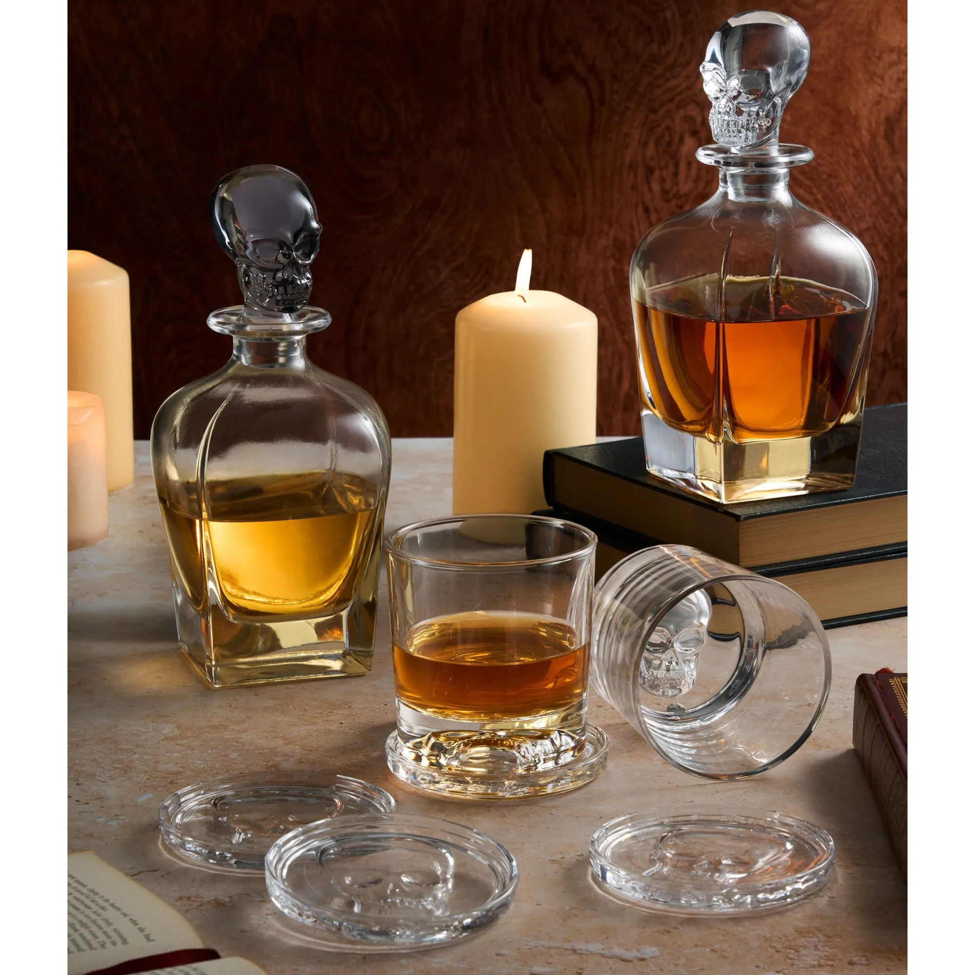 Godinger Skull Whiskey Decanter