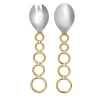 Sale Godinger Sphere Stainless & Gold Salad Server Set