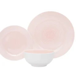 Online Godinger Spiral Pink Porcelain 12 Piece Dinnerware Set, Service For 4