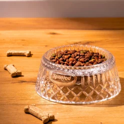 New Godinger Spoiled Crystal Dog Bowl
