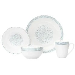 Clearance Godinger Staccata Porcelain 16 Piece Dinnerware Set, Service For 4