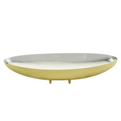 Hot Godinger Stainless Gold Oval Serving Bowl