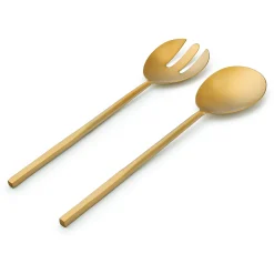 Online Godinger Strait Matte Gold Salad Server Set
