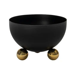Clearance Godinger Temari Black Footed Nut Bowl