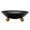 New Godinger Temari Black Footed Salad Bowl