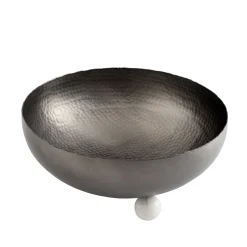Online Godinger Temari Hammered Gunmetal Footed Salad Bowl