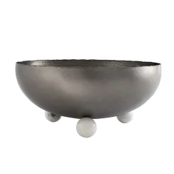 Online Godinger Temari Hammered Gunmetal Footed Salad Bowl