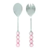 Hot Godinger Temari Light Pink Salad Server Set