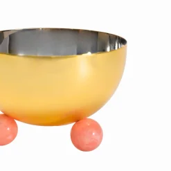 Outlet Godinger Temari Pink & Gold Footed Nut Bowl