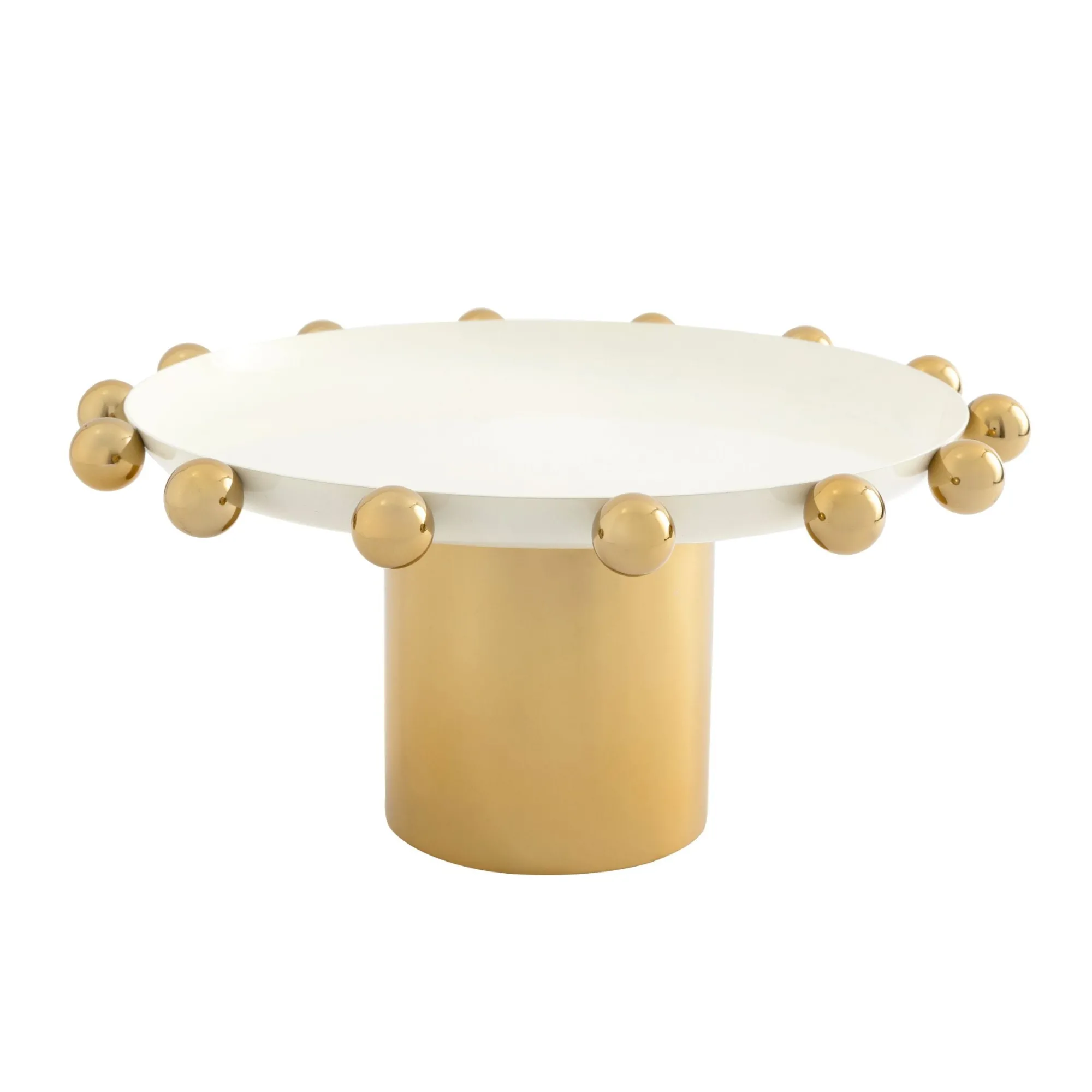 Discount Godinger Temari White & Gold Footed Cake Stand