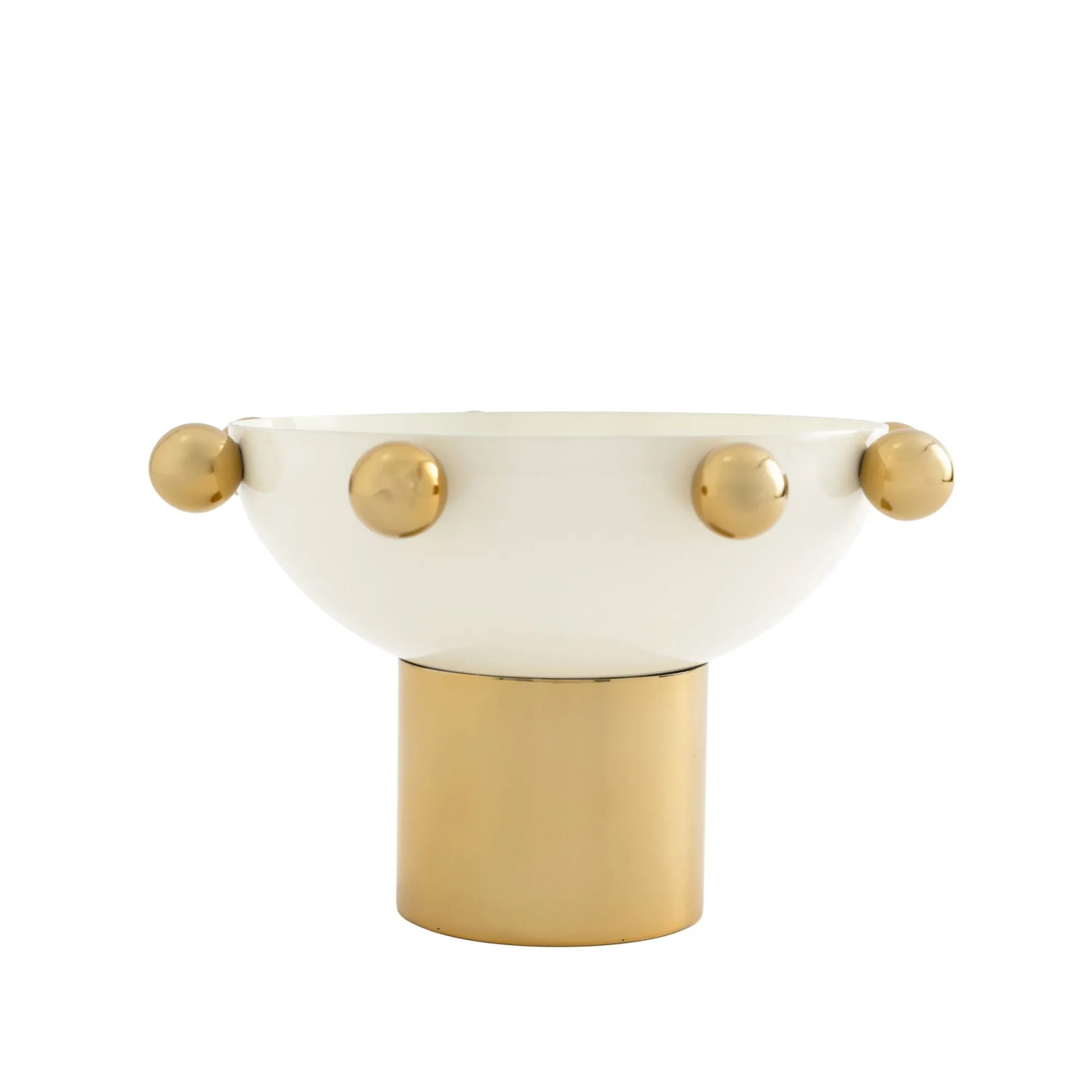 Godinger Temari White & Gold Footed Nut Bowl