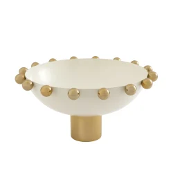 Best Godinger Temari White & Gold Footed Salad Bowl