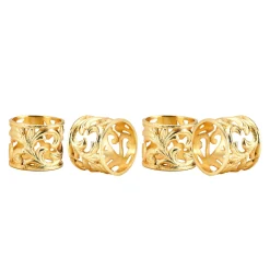 Online Godinger 20th Century Gold Baroque Napkin Ring Set