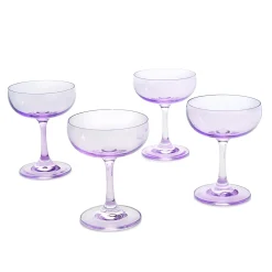 Discount Godinger Veneto Amethyst Champagne Coupe, Set of 4