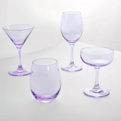 Discount Godinger Veneto Amethyst Champagne Coupe, Set of 4