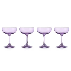 Discount Godinger Veneto Amethyst Champagne Coupe, Set of 4