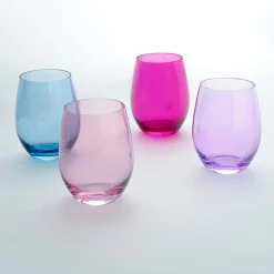 Clearance Godinger Veneto Ballet Stemless Wine Glass, Set of 4