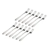 Hot Godinger Wave Sandblasted 18/0 Stainless Steel Salad Fork, Set of 12