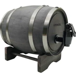 Clearance Godinger Whiskey Barrel Dispenser Black & Black