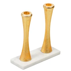 Godinger White Marble Tapered Candlestick